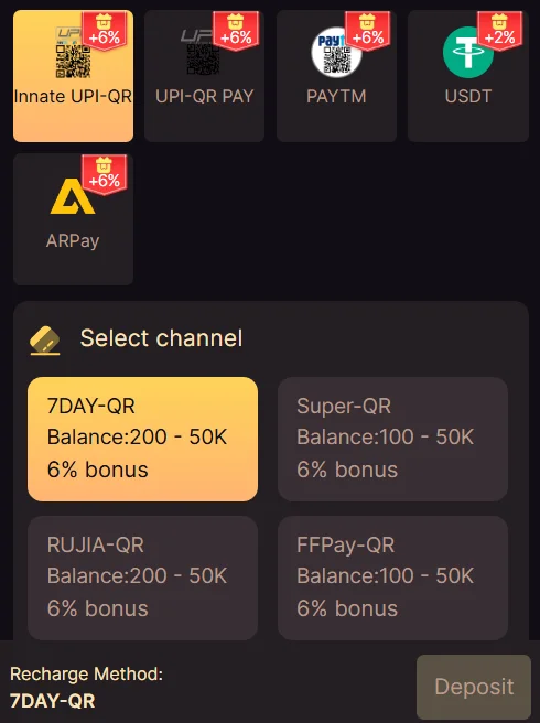 Choose Innate UPI-QR
